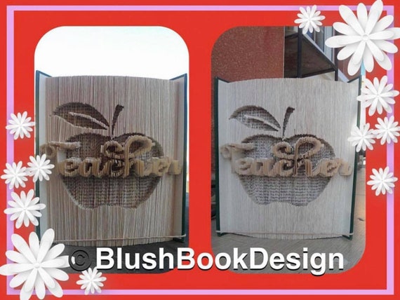 Teacher Apple Multi Layer Book Folding Pattern Pdf Etsy