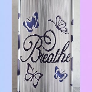 Breathe with Butterflies Book Folding Pattern Cut & Fold Unique Gift Unusual