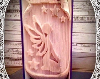 Fairy Jar Part Un (1) Book Folding Art Pattern Mystical Fantasy Unusual Gift