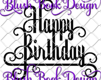 Happy Birthday Fancy Swirl Book Folding Pattern pdf unique gift diy pattern book art pattern