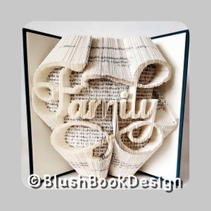 Modello di piegatura del libro di famiglia metodo combi bookart insolito regalo unico