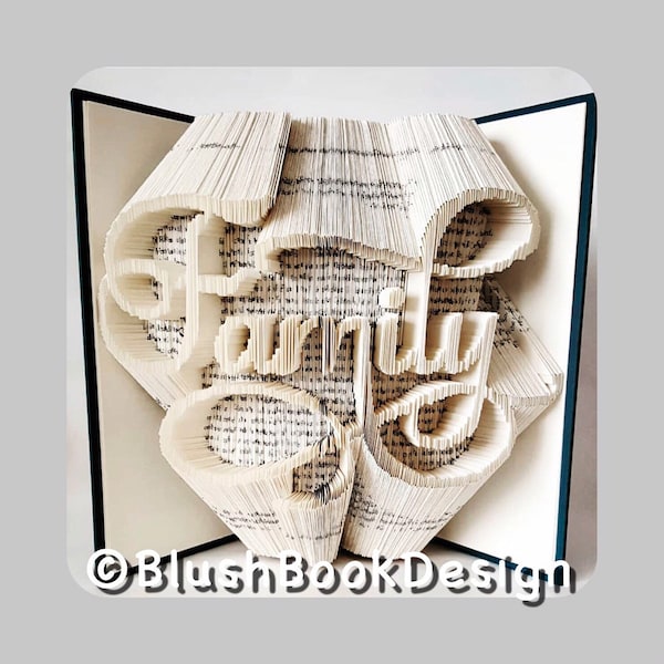 Family book folding pattern combi method bookart unusual unique gift