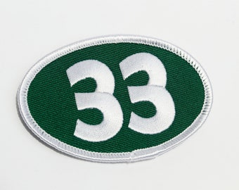Bluegrass Strings 33 patch fanart -iron-on, 3" wide, Camaro Green