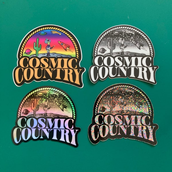 Cosmic Country fan art sticker - Daniel Donato inspired