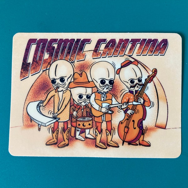 Cosmic Country Cantina Band sticker