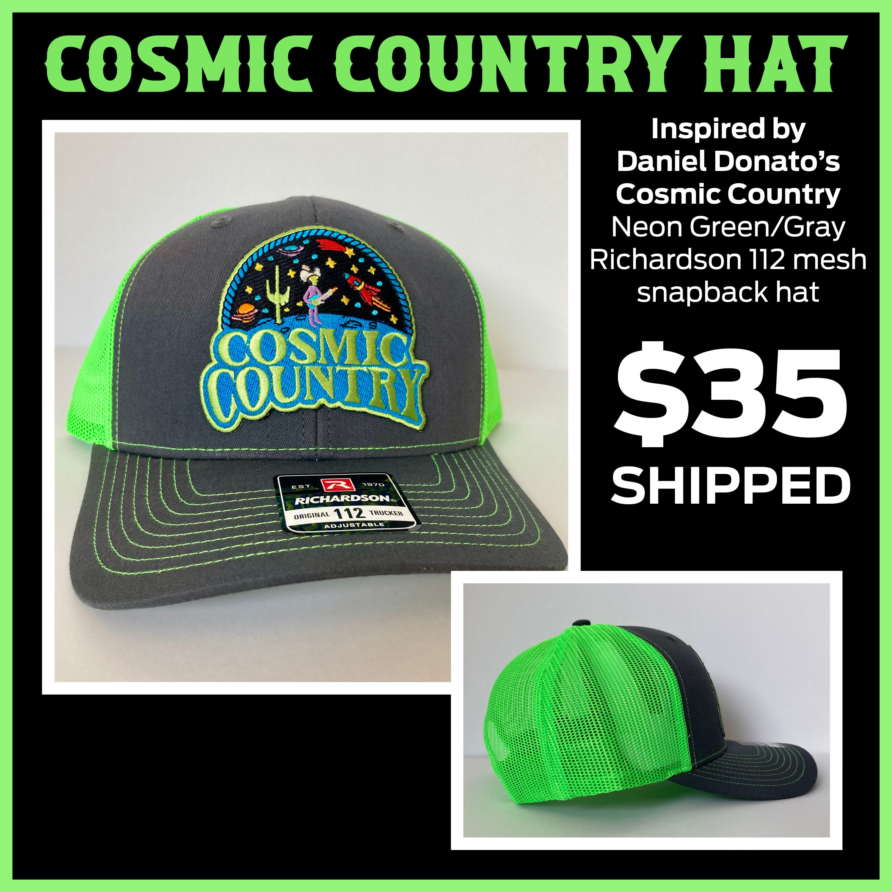 Cosmic Country Snapback Hat - Richardson 112 Daniel Donato 