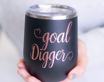 Vaso Goal Digger, regalo para jefa, taza de viaje de 355 ml