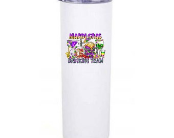 Mardi Gras Drinking Team Tumbler, Louisiana Decor