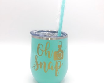 Oh Snap Tumbler, Photographer Gift, Thank You Gift, Funny Photographer Gift, Photographer Mug