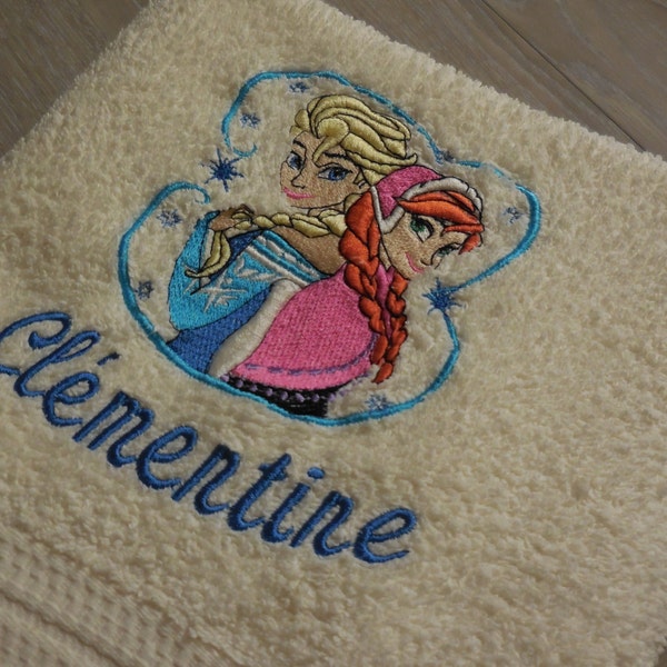 Serviette de bain personnalisée cadeau unique broderie