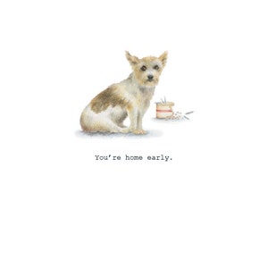 Funny dog card with Jack Russell. Naughty Jack Russell birthday card. Terrier birthday card. Funny dog lover card. image 2