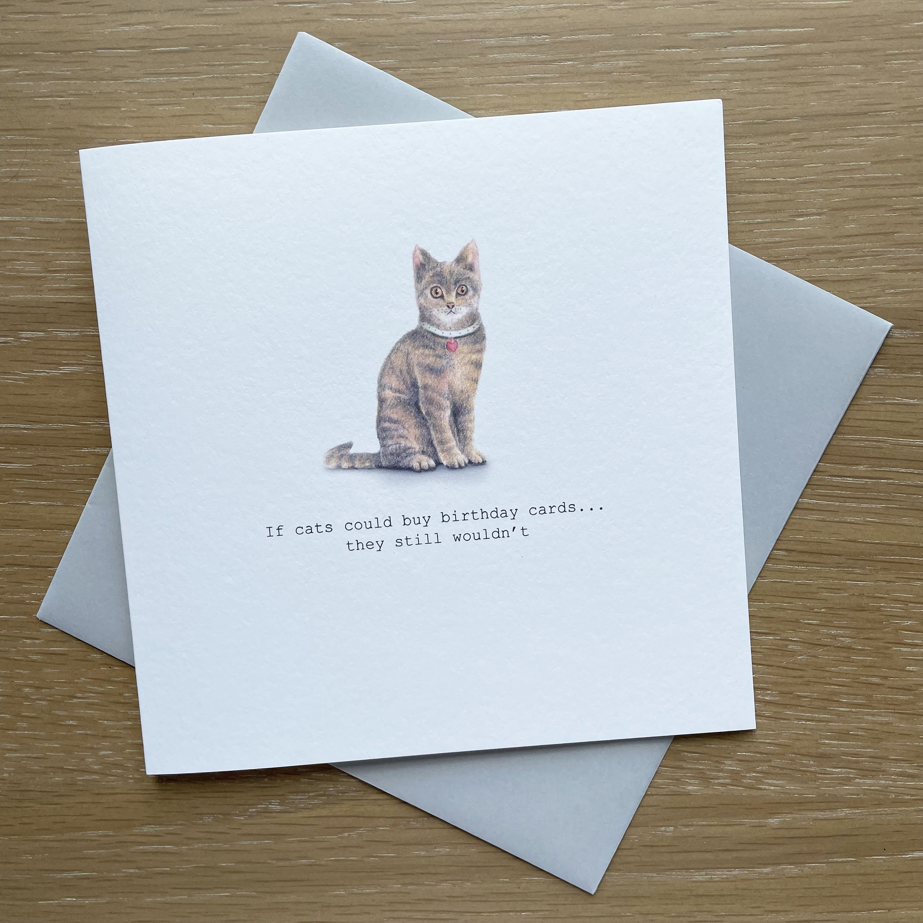 Funny Tabby Cat Birthday Card: Watercolour Kitten Illustration - Etsy