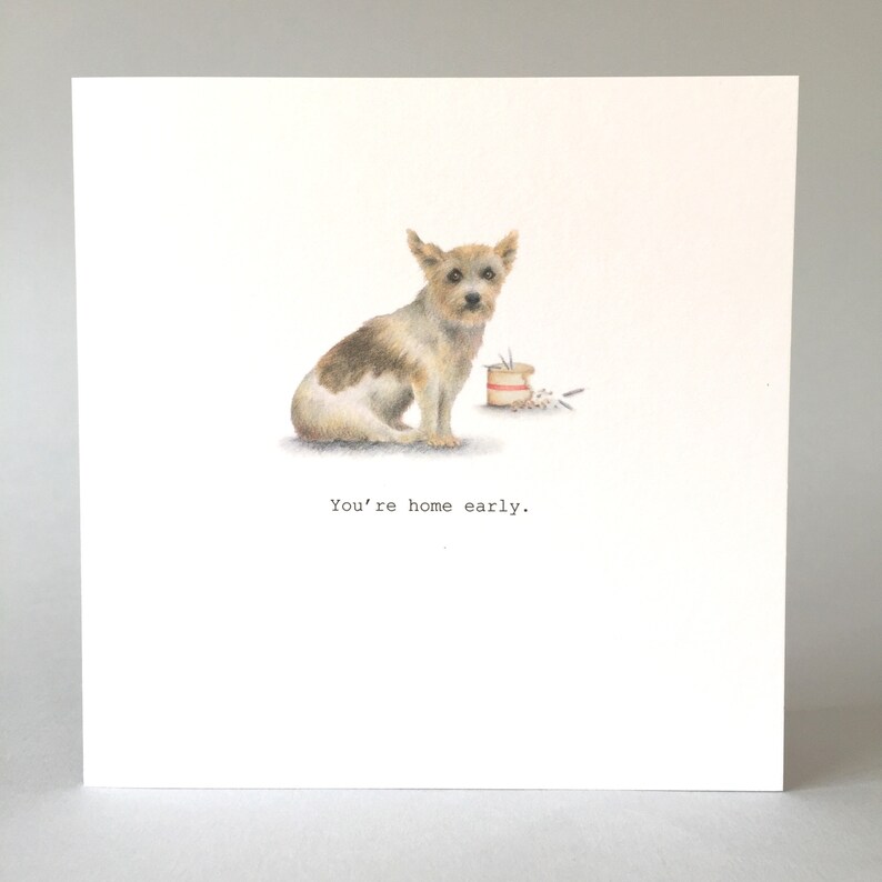 Funny dog card with Jack Russel. Naughty Jack Russell birthday Etsy