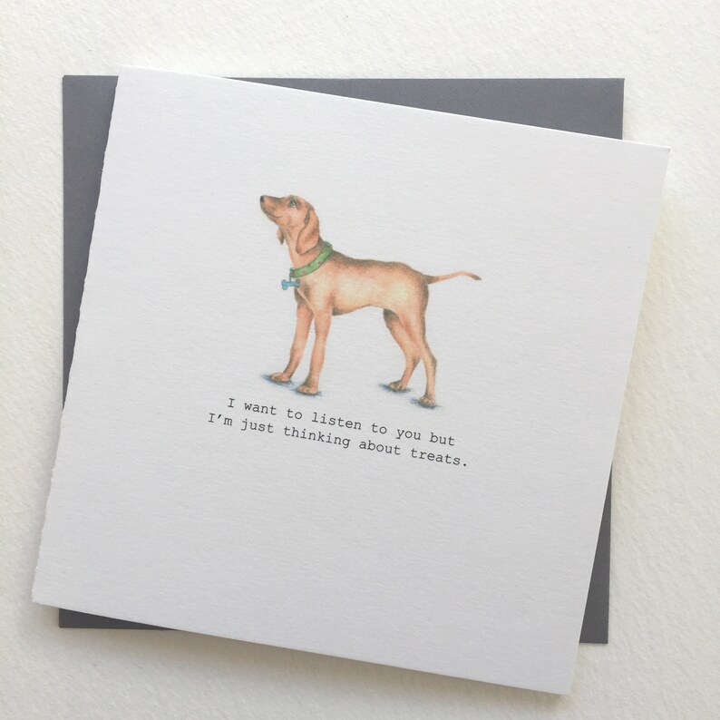Vizsla birthday card. Funny dog birthday card. Vizsla illustration. Dog lover card. Vizsla drawing. image 2