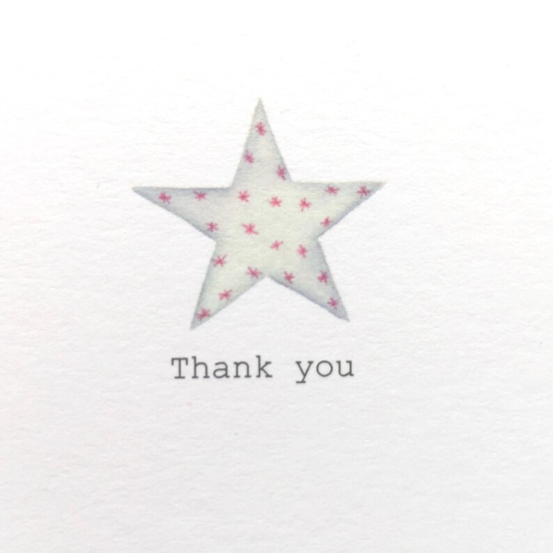 Boxed set of thank you cards. Luxury Thank you cards with blue star. Set of 6 notecards in gift box. A6 Note cards. Stationery lover gift. image 5