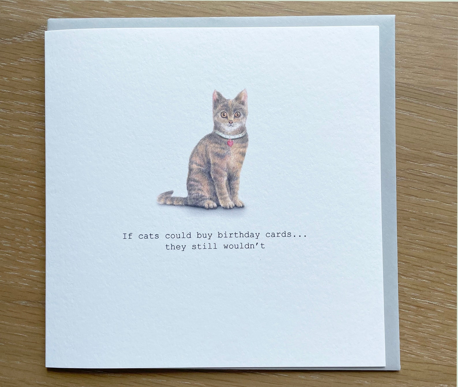 Funny Tabby Cat Birthday Card: Watercolour Kitten Illustration - Etsy