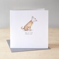 Funny Get Well Card: Labrador Dog in Cone, Watercolour Art