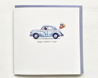 Morris Minor Father's Day card. Free P&P