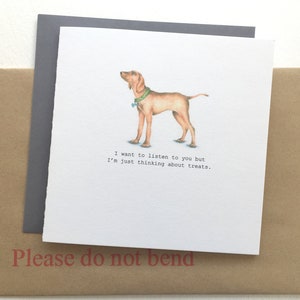 Vizsla birthday card. Funny dog birthday card. Vizsla illustration. Dog lover card. Vizsla drawing. image 3