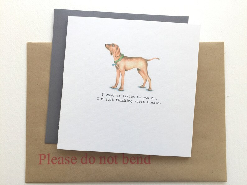 Vizsla birthday card. Funny dog birthday card. Vizsla illustration. Dog lover card. Vizsla drawing. image 3