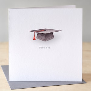 Lustige Graduierung Karte. Glückwunschkarte zum Abitur. Schöne Mütze! Bestehender Abschluss Karte. Abitur Hut Karte. Doktorhut Illustration Karte.
