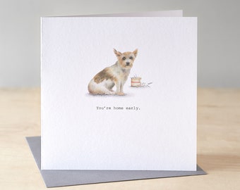 Funny Jack Russell Birthday Card: Watercolor Dog Lover Card