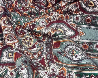 849-14 AUTHENTIC PAVLOVO POSAD 100/% SILK RUSSIAN SHAWL SCARF DRESS WRAP 89x89cm