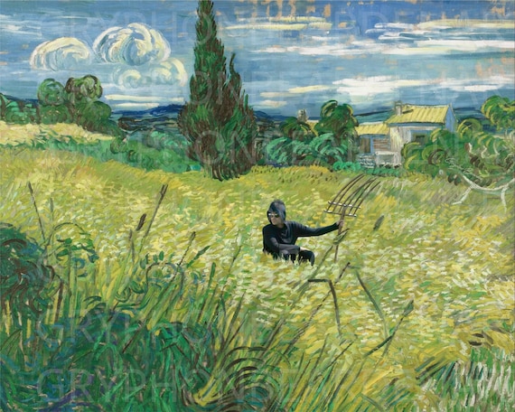 Schitt's Creek Parody Art Print: David in Van Gogh Field