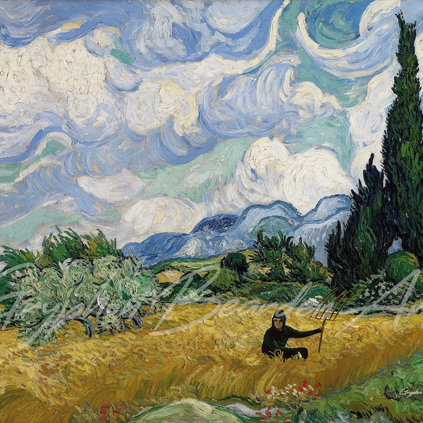 David Rose Van Gogh Parody Print: Schitt's Creek Funny Art