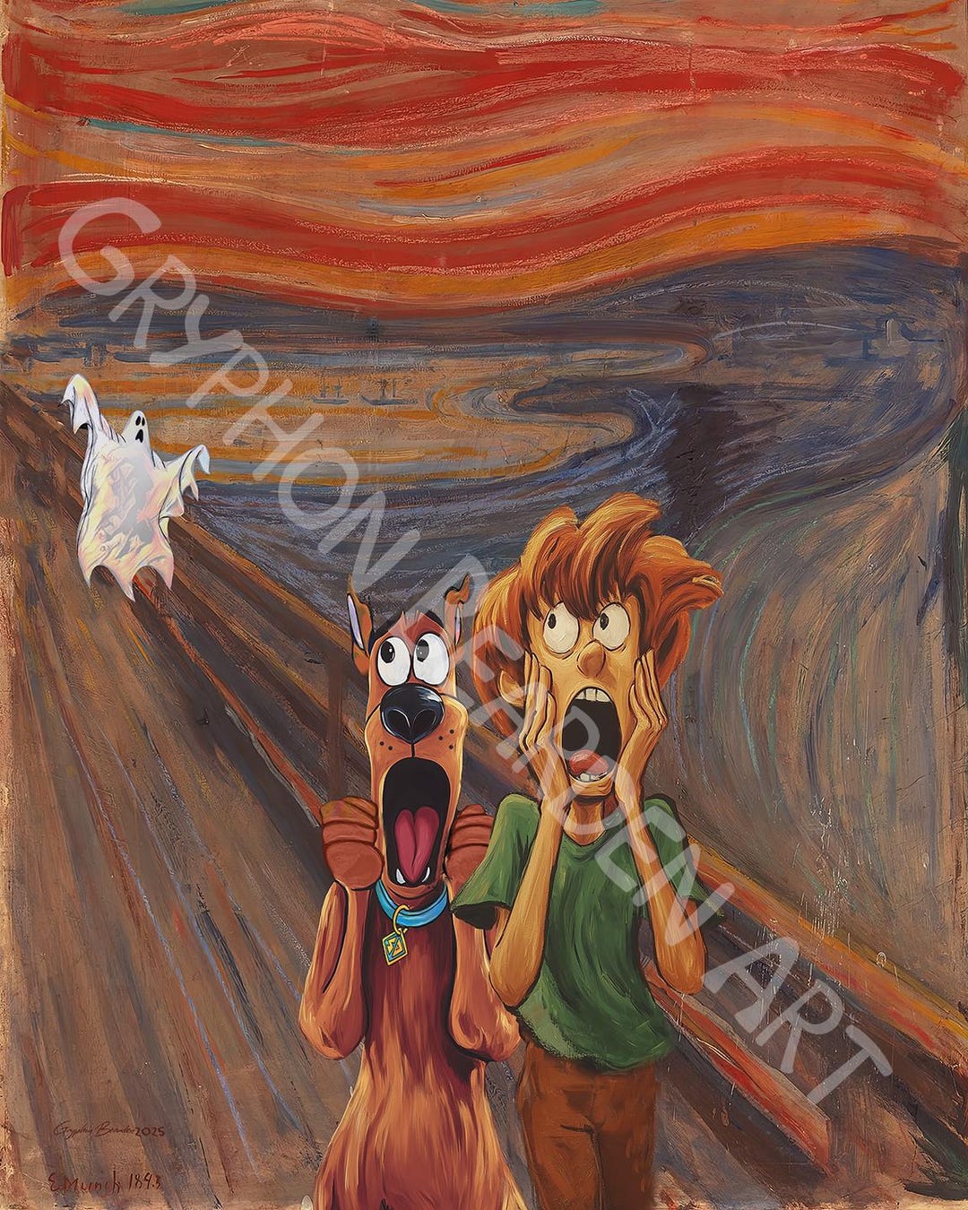 Scooby Doo 'the Scream' Parody Art Print | Edvard Munch Inspired