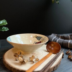 Set 4 Cucchiai In Ceramica Giapponese Dipinti A Mano Fiori | Per Zuppa, Riso E Ramen | Lavabili In Lavastoviglie | Regalo Ideale