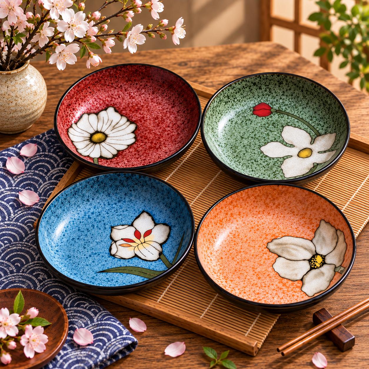 Orangen geschirr set