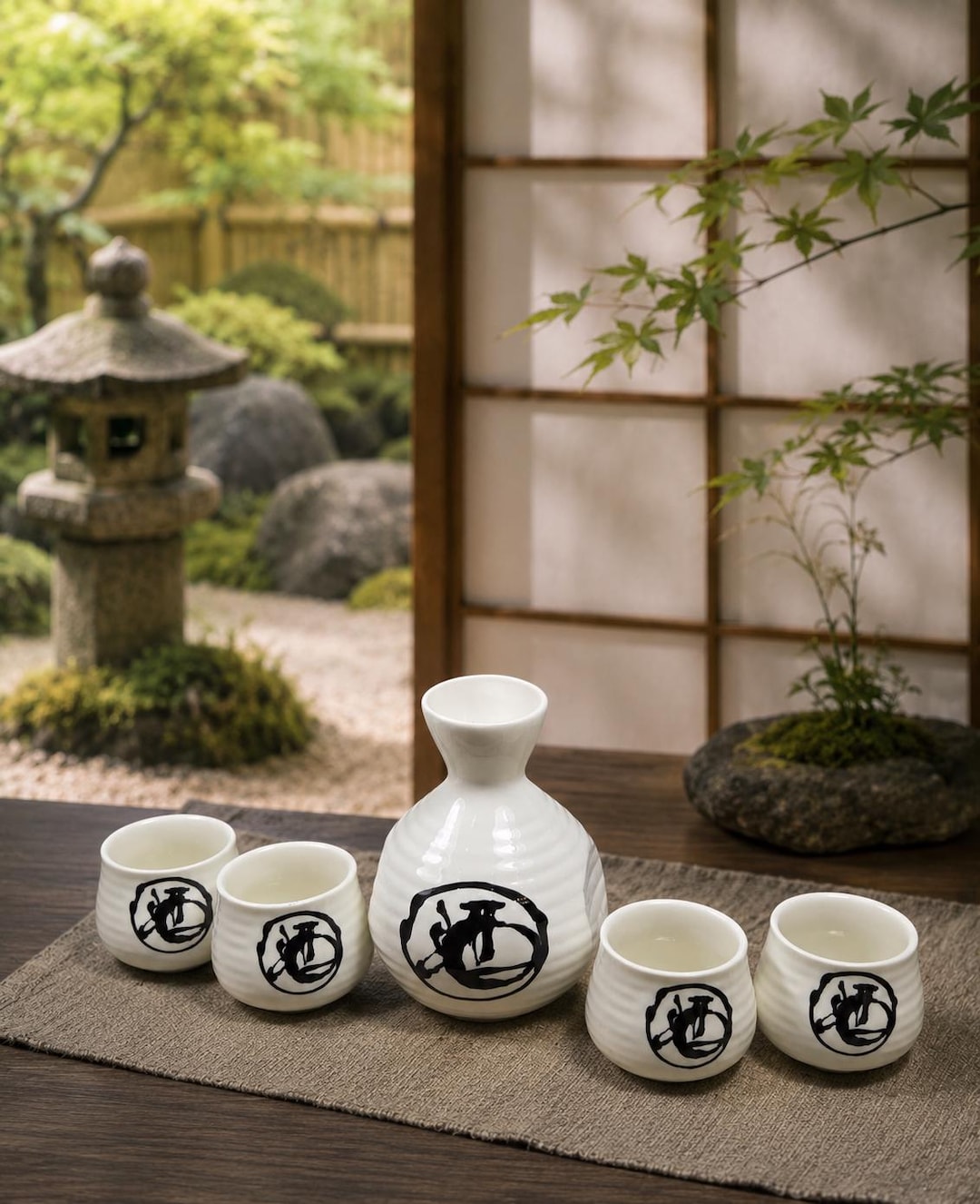 Japanese Ceramic Sake Gift Set – 5-piece Collection With 1 Sake