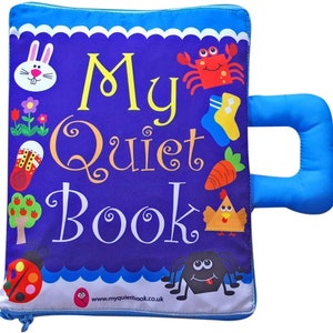 My Quiet Book UK - Livre d'activités en tissu doux pour les tout-petits et les jeunes enfants (approuvé CE)