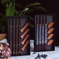 Wooden Chopstick Set: Japanese Style with Chopstick Rests