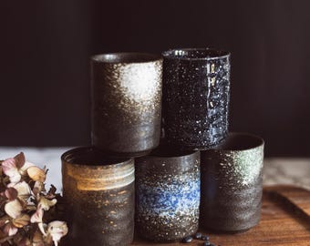 Set of 2 Japanese Teacup Ceramic Tea Cup Mug 280ml - Galaxy Series Design