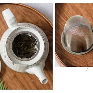 Japanese Chinese Spring Blossom Teapot & 5 Teacups Set with Stainless Steel Infuser image 5