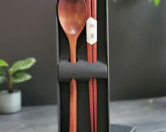 Wooden Spoon and Chopsticks Gift Set: Japanese Style Cutlery