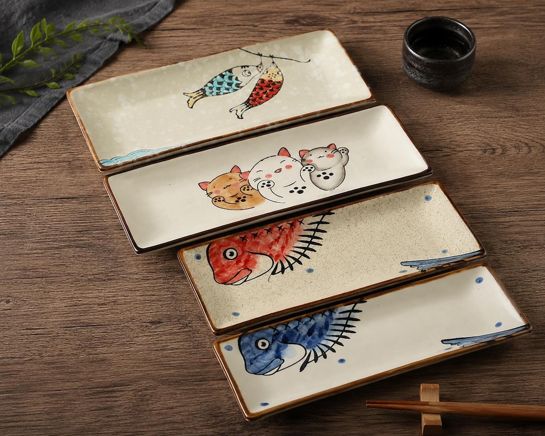 PRETYZOOM Juego De 3 Bandejas De Cerámica Para Sushi – Plato Alargado Japonés, 28x8x3 Cm, Ideal Para Servir Sushi, Sashimi, Rollos Y Aperitivos