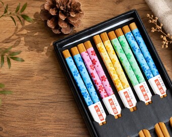 5 Pairs Set Japanese Chinese Style Chery Blossom Bamboo Chopsticks