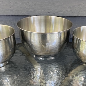 Vintage Stainless Steel Mixing Bowls your choice GE/ Sunbeam/Hamilton Beach