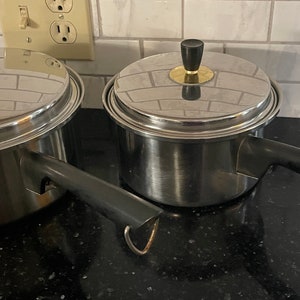 Vintage Prestige choice of 2 or 3 Quart Sauce Pan With Cover made in USA/vintage kitchen/retro