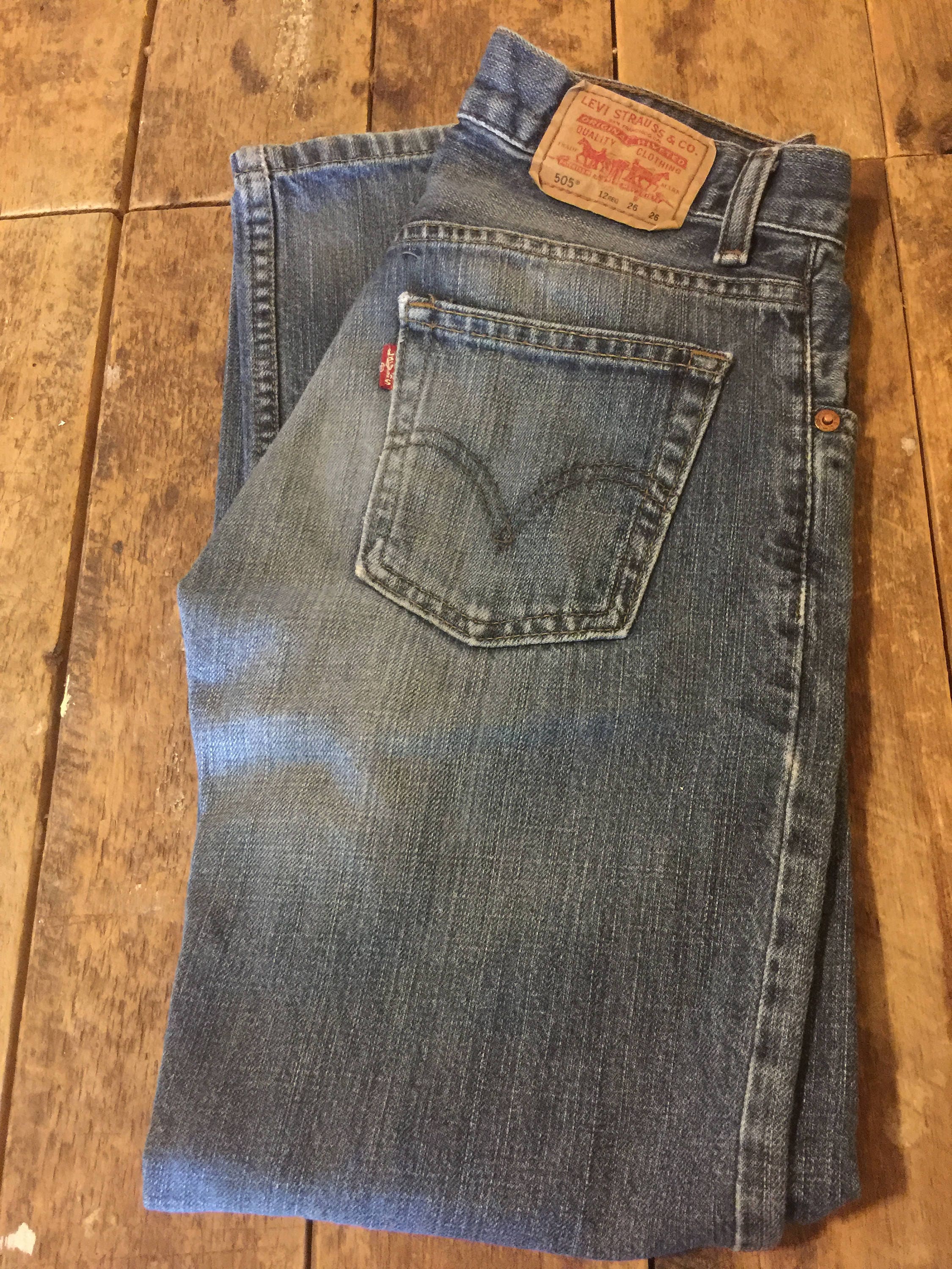 Boys 26x26 Size 12 Reg Levis 505 Straight Fit Blue Denim Levi - Etsy