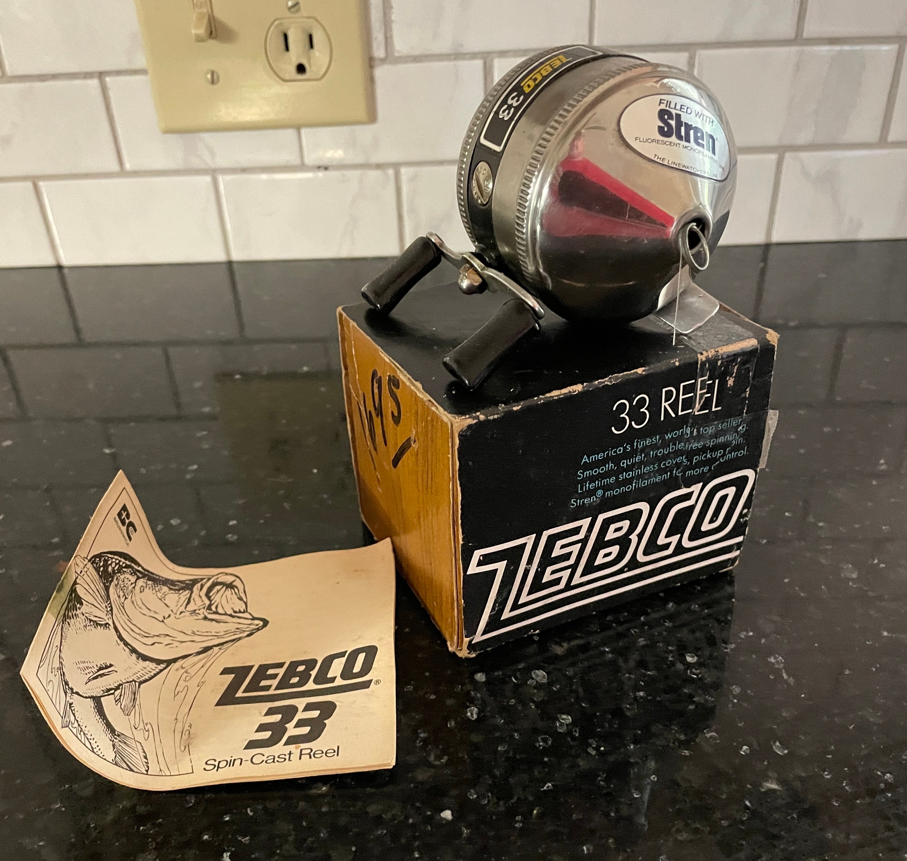 Vintage Zebco 33 Reel new Old Stock Bait-casting Fishing Reel Made