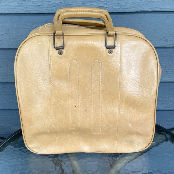 Vintage One Ball Brunswick Bowling Bag Tan Etsy