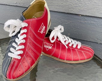 vintage chaussures de bowling cobra rouges/bleues pointure 9 hommes/7 1/2 femmes