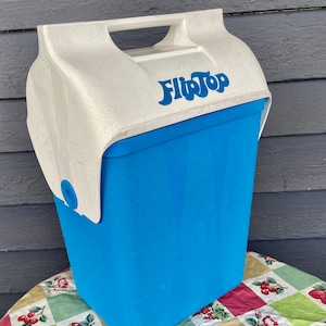 Vintage 1970&#39;s Flip top 14 quart cooler /Camping/Fishing/Beach/Tailgating cooler