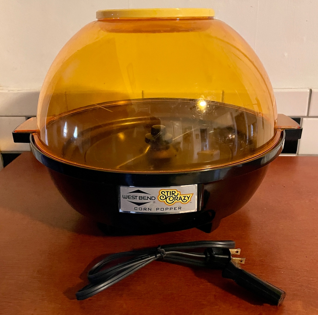Vintage 1977 STIR CRAZY 6 Quart Electric Dome Popcorn Corn Popper 5346