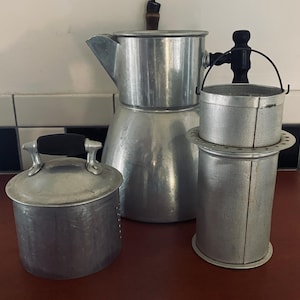 Plaque de cuisson vintage 1908 WEAREVER Cafetière en aluminium pour cuisine rétro