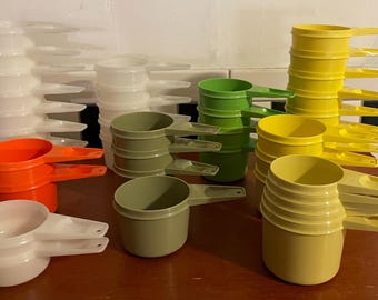 Copos de medição vintage (tamanho e cor de sua escolha) Verde/Amarelo colheita/Opaco/Laranja/Verde neon/Amarelo